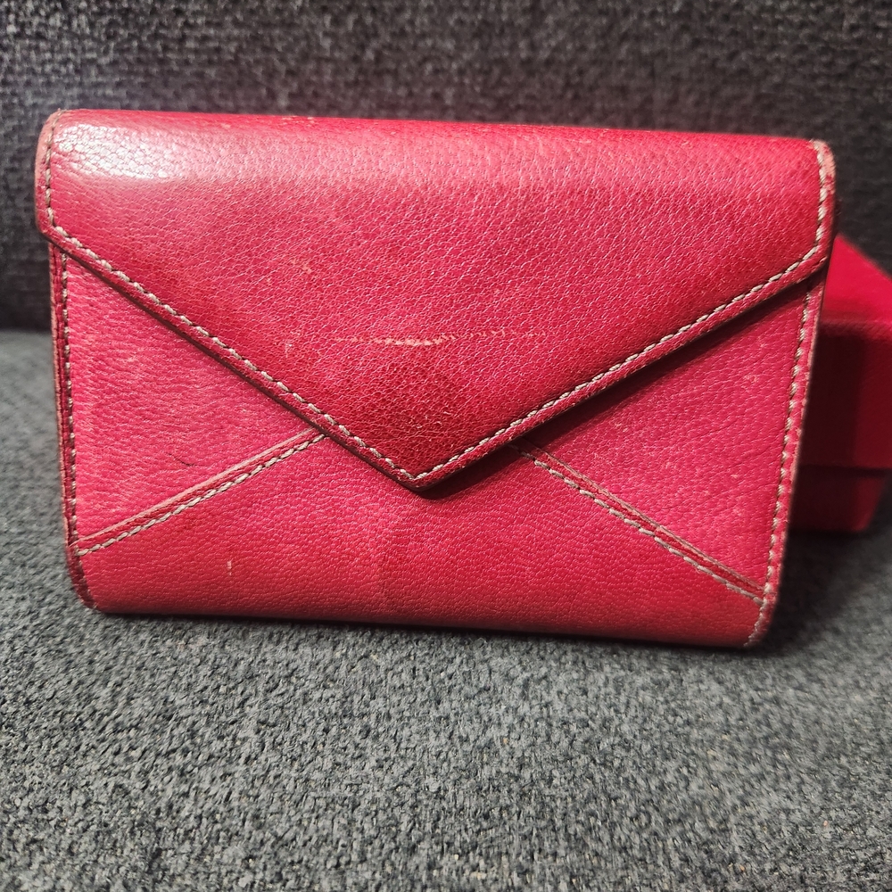 Cartier Crimson Envelope Leather Card Wallet